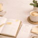 Open weekly planner with notes and coffee on a desk showing a Sunday reset routine for busy professionals preparing for the week.